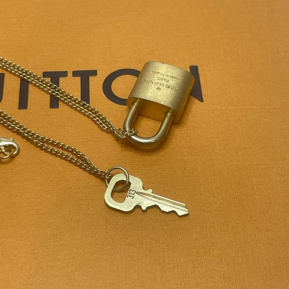 Authentic Louis Vuitton padlock and key layered necklaces - Picture 6 of 7